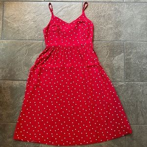 Wine Red Cami Midi Dress